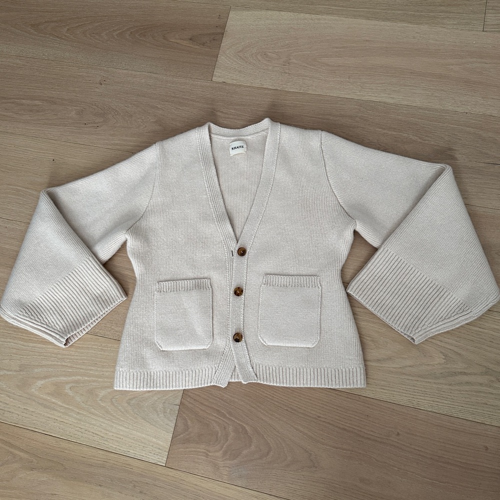 KHAITE scarlet cardigan cream-M